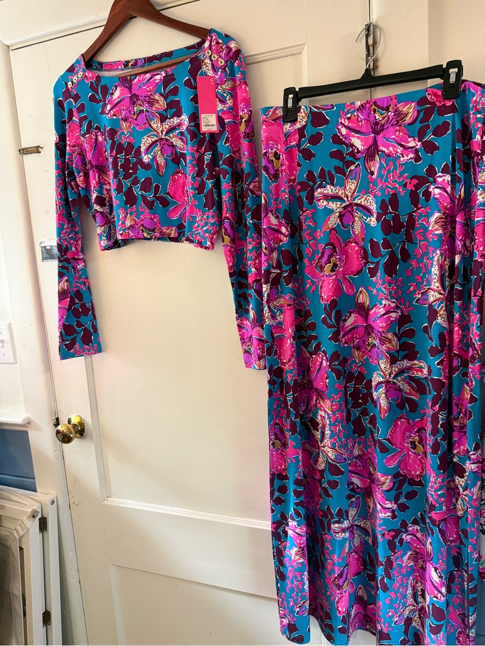 Lilly Pulitzer- Nessi Maxi Set in Orchid You Not- NWT- Size Large - Picture 2 of 3
